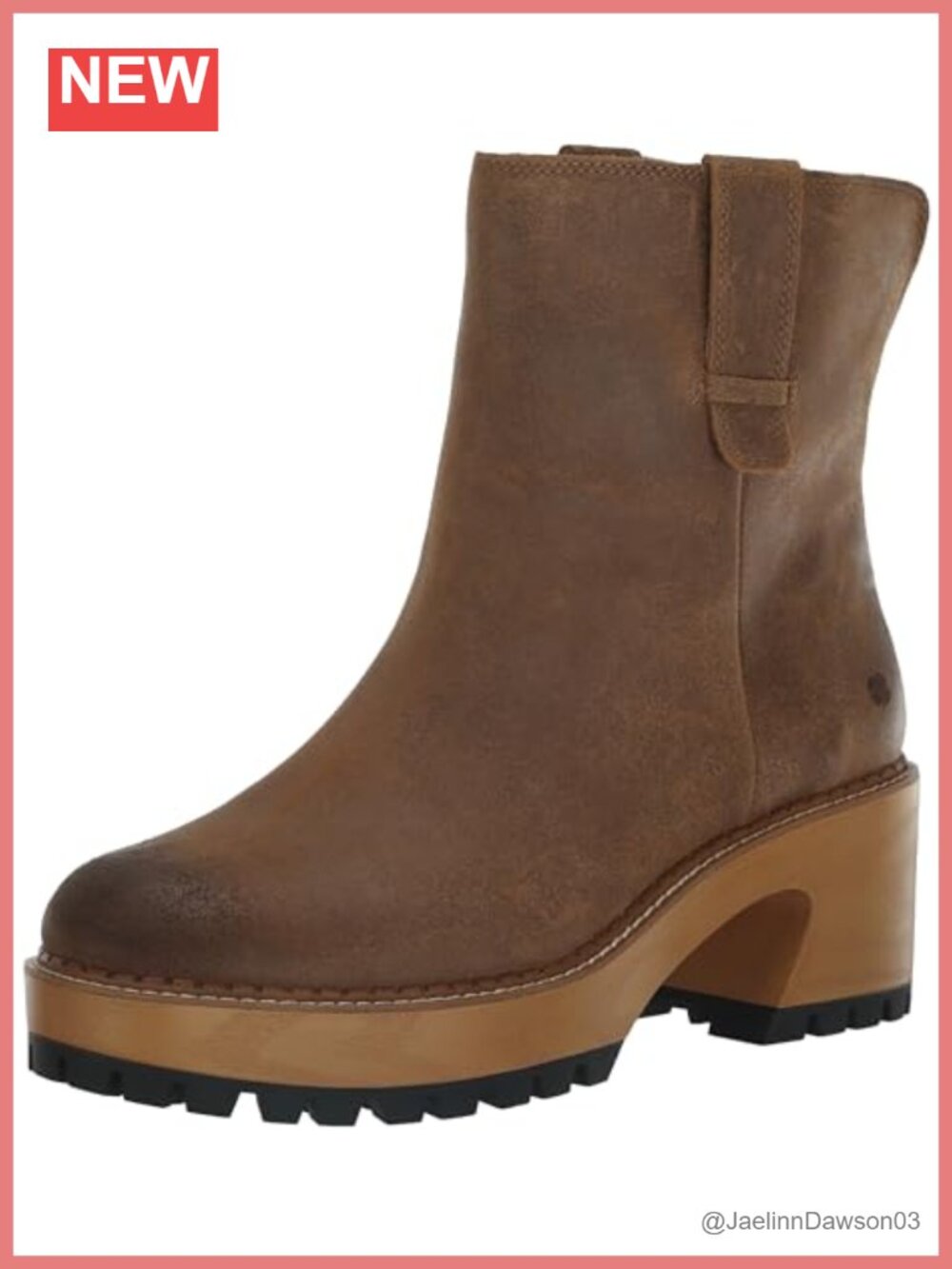 Lucky Brand Suede Ankle Bootie Pull-On Almond Toe